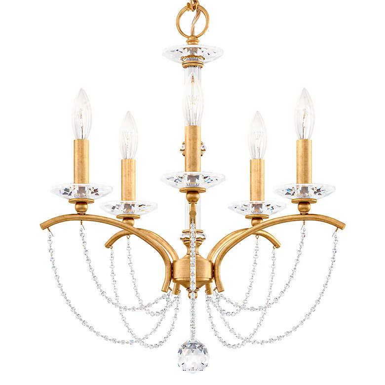 Image 4 Priscilla 22"H x 18"W 5-Light Crystal Chandelier in Heirloom Gold more views