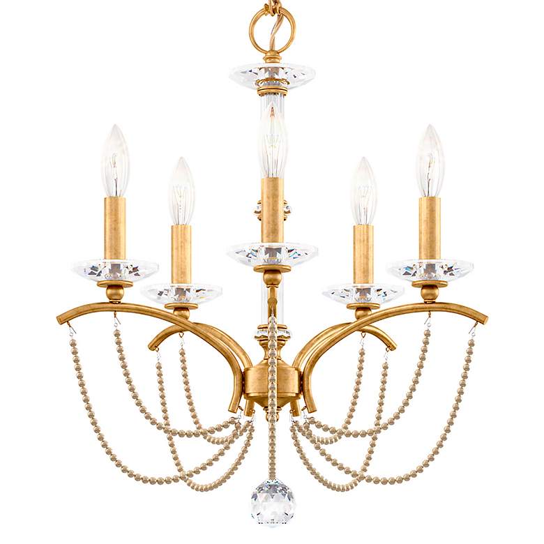 Image 5 Priscilla 22"H x 18"W 5-Light Crystal Chandelier in Heirloom Gold more views
