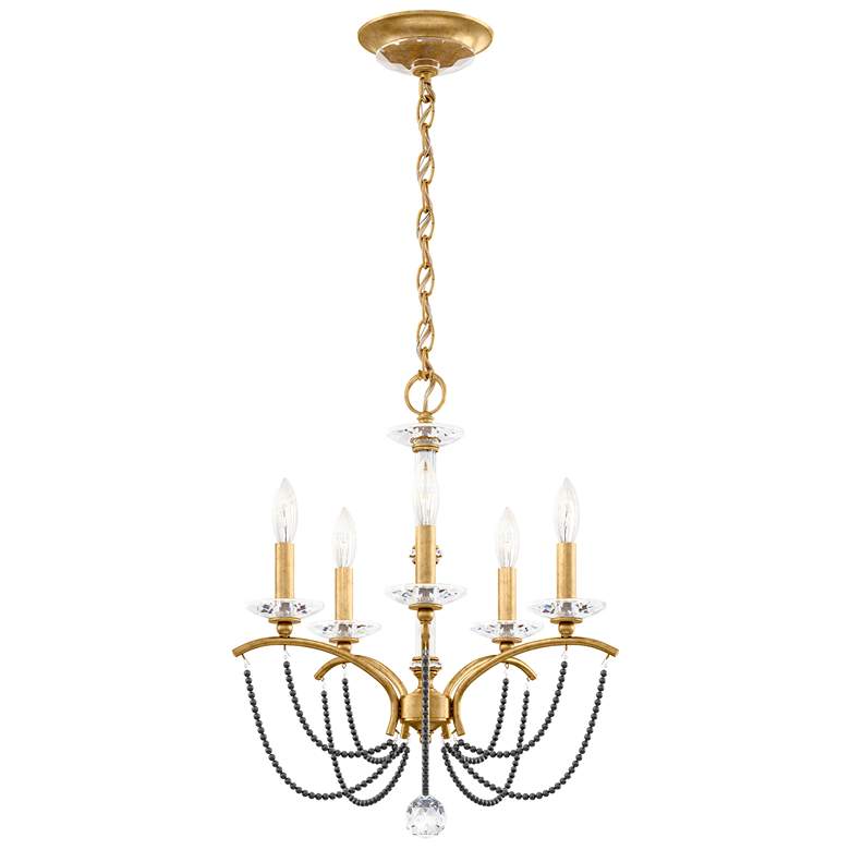 Image 1 Priscilla 22"H x 18"W 5-Light Crystal Chandelier in Heirloom Gold