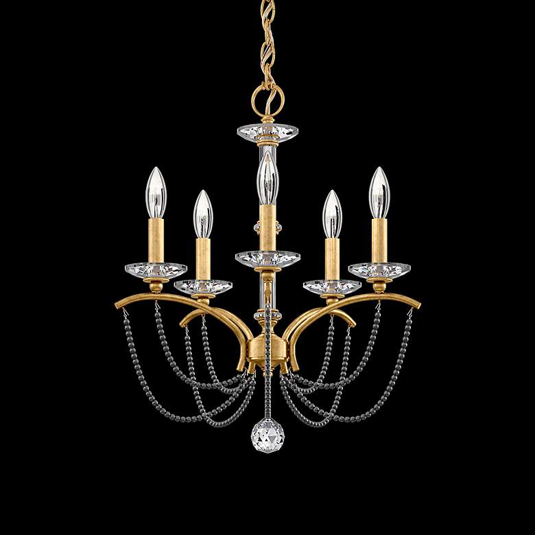 Image 3 Priscilla 22"H x 18"W 5-Light Crystal Chandelier in Heirloom Gold more views
