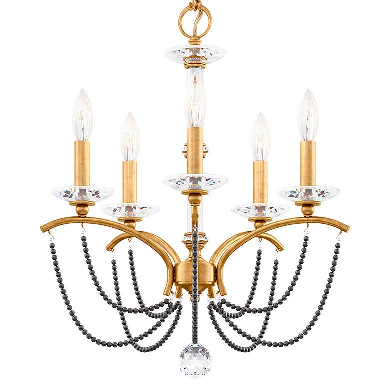 Image 5 Priscilla 22"H x 18"W 5-Light Crystal Chandelier in Heirloom Gold more views