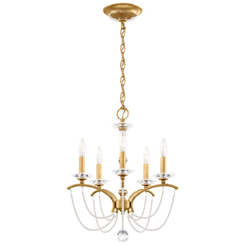 Image 1 Priscilla 22"H x 18"W 5-Light Crystal Chandelier in Heirloom Gold