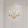 Thumbnail1 of Priscilla 22"H x 18"W 5-Light Crystal Chandelier in Heirloom Gold