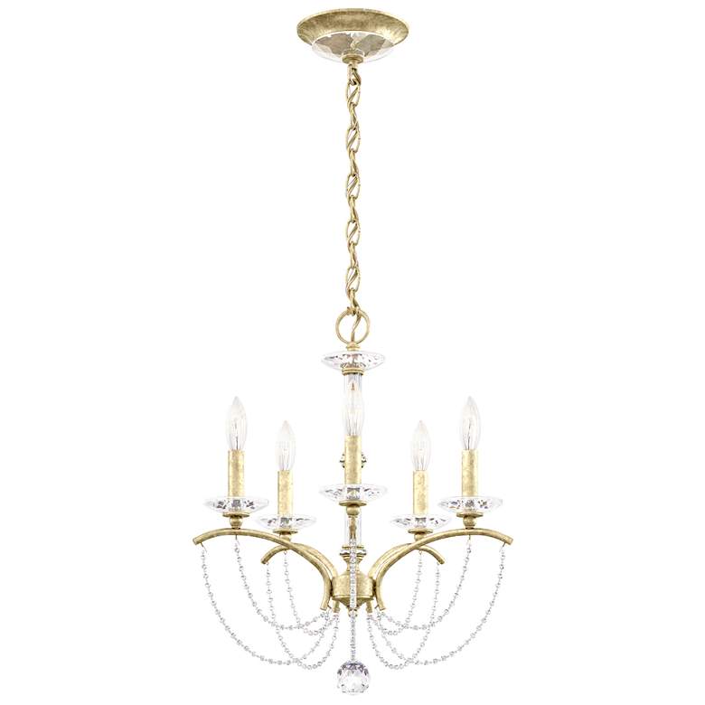 Image 1 Priscilla 22"H x 18"W 5-Light Crystal Chandelier in Heirloom Silv