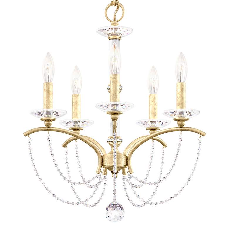 Image 4 Priscilla 22"H x 18"W 5-Light Crystal Chandelier in Heirloom Silv more views