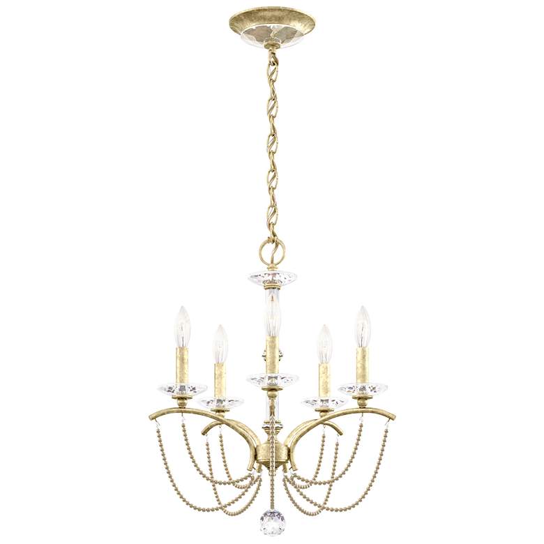 Image 1 Priscilla 22"H x 18"W 5-Light Crystal Chandelier in Heirloom Silv