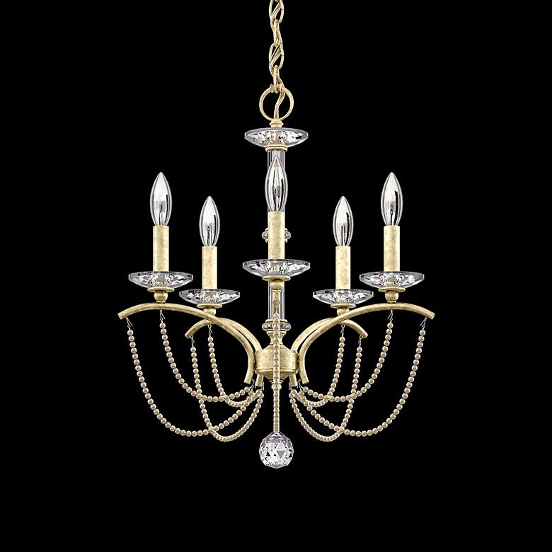 Image 3 Priscilla 22"H x 18"W 5-Light Crystal Chandelier in Heirloom Silv more views
