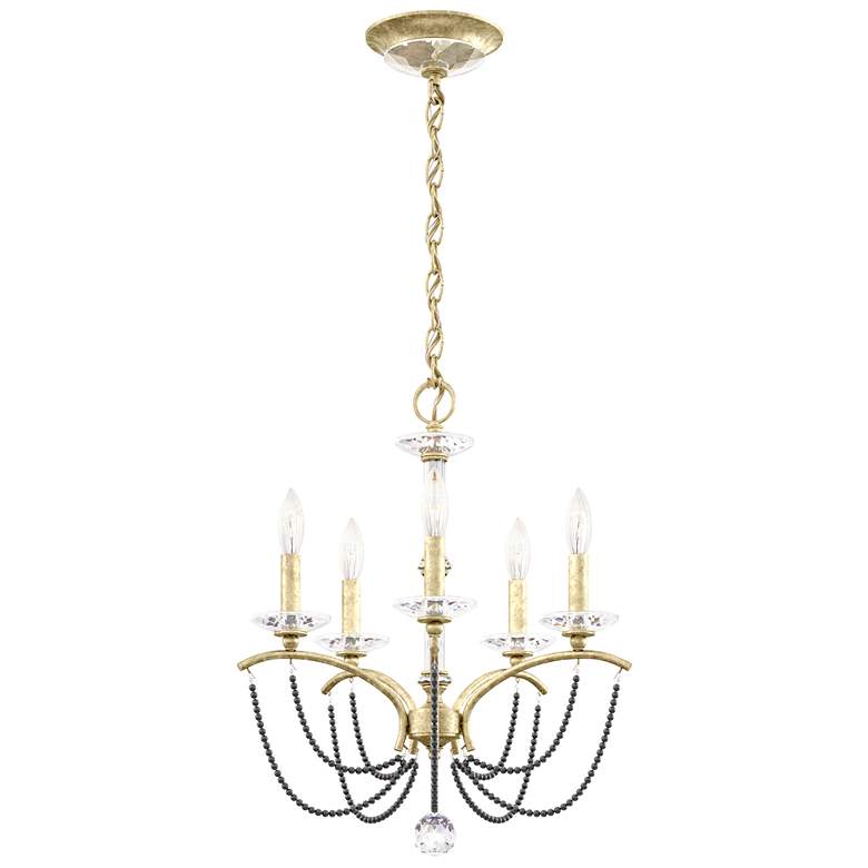 Image 1 Priscilla 22"H x 18"W 5-Light Crystal Chandelier in Heirloom Silv