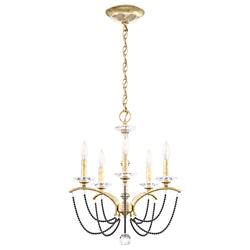 Priscilla 22"H x 18"W 5-Light Crystal Chandelier in Heirloom Silv