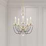 1_Priscilla 22"H x 18"W 5-Light Crystal Chandelier in Heirloom Silv