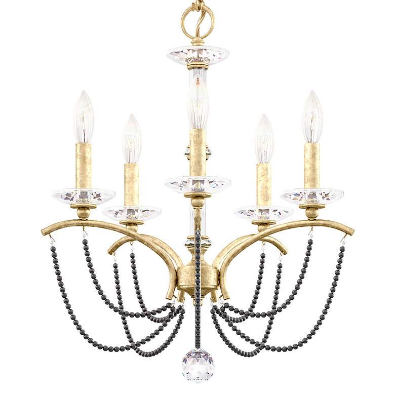 Image 5 Priscilla 22"H x 18"W 5-Light Crystal Chandelier in Heirloom Silv more views
