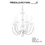 7_Priscilla 22"H x 18"W 5-Light Crystal Chandelier in Heirloom Silv more views