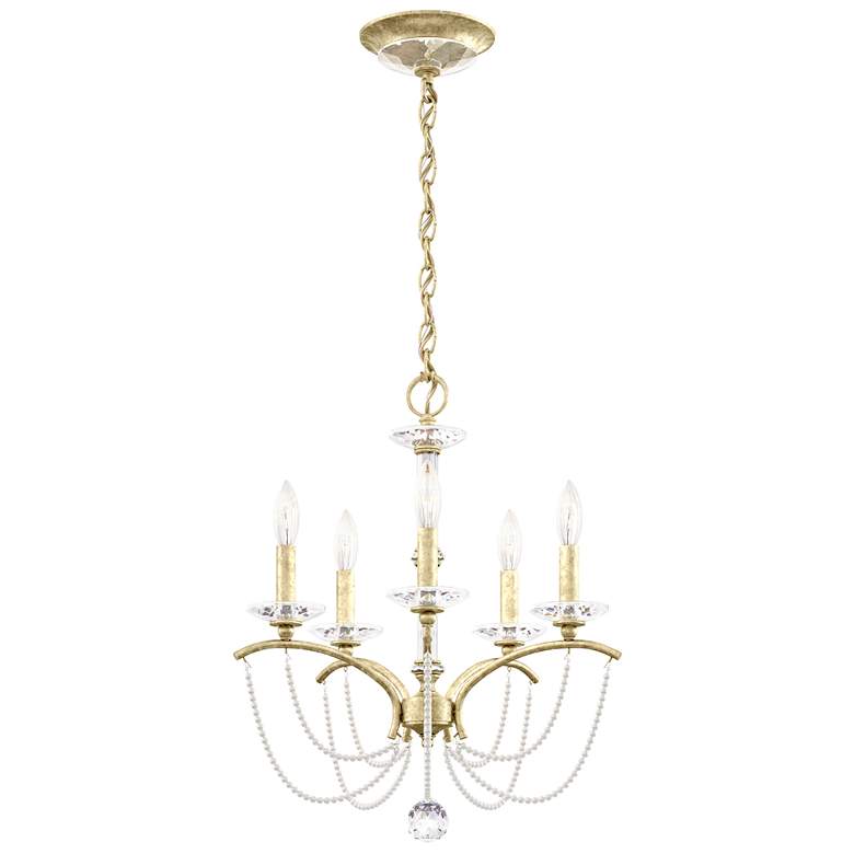 Image 1 Priscilla 22"H x 18"W 5-Light Crystal Chandelier in Heirloom Silv