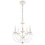 2_Priscilla 22"H x 18"W 5-Light Crystal Chandelier in White