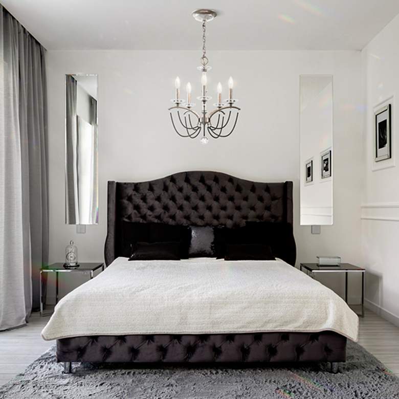 Image 7 Priscilla 22"H x 18"W 5-Light Crystal Chandelier in White more views