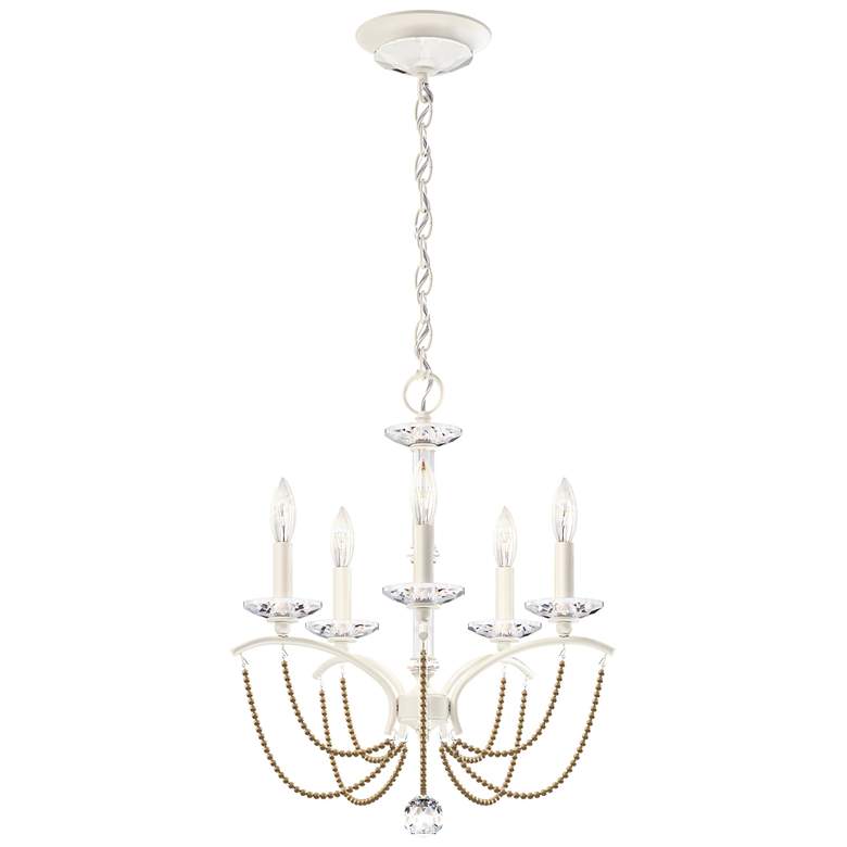 Image 1 Priscilla 22"H x 18"W 5-Light Crystal Chandelier in White