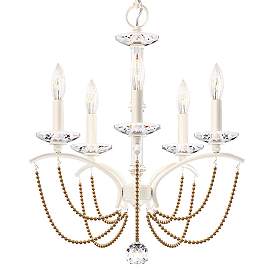 Image5 of Priscilla 22"H x 18"W 5-Light Crystal Chandelier in White more views