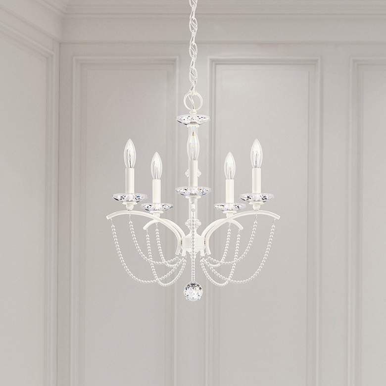 Image 1 Priscilla 22"H x 18"W 5-Light Crystal Chandelier in White