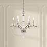 1_Priscilla 23.5"H x 23.5"W 6-Light Crystal Chandelier in Antique S