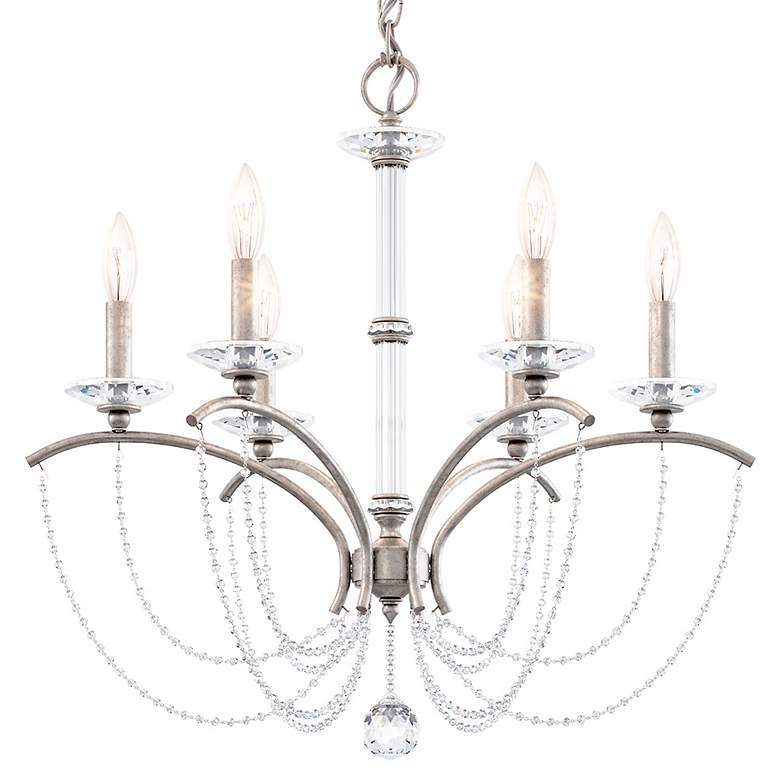 Image 3 Priscilla 23.5"H x 23.5"W 6-Light Crystal Chandelier in Antique S more views