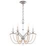 2_Priscilla 23.5"H x 23.5"W 6-Light Crystal Chandelier in Antique S