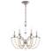 Priscilla 23.5"H x 23.5"W 6-Light Crystal Chandelier in Antique S