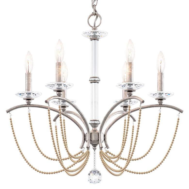 Image 3 Priscilla 23.5"H x 23.5"W 6-Light Crystal Chandelier in Antique S more views