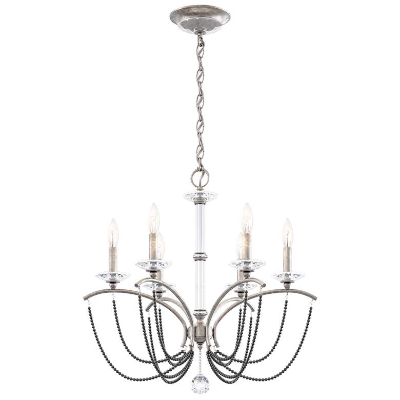 Image 1 Priscilla 23.5 inchH x 23.5 inchW 6-Light Crystal Chandelier in Antique S