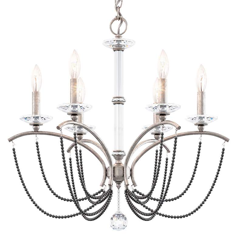 Image 3 Priscilla 23.5"H x 23.5"W 6-Light Crystal Chandelier in Antique S more views
