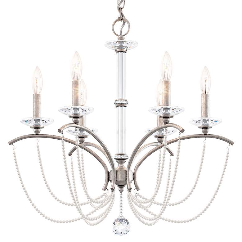 Image 3 Priscilla 23.5"H x 23.5"W 6-Light Crystal Chandelier in Antique S more views