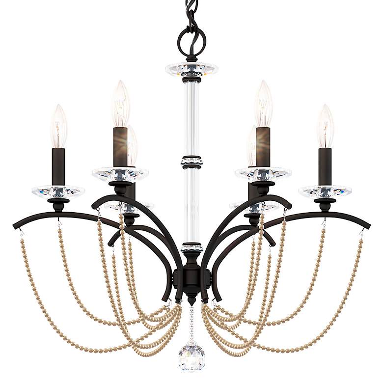 Image 3 Priscilla 23.5"H x 23.5"W 6-Light Crystal Chandelier in Black more views