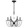 2_Priscilla 23.5"H x 23.5"W 6-Light Crystal Chandelier in Black