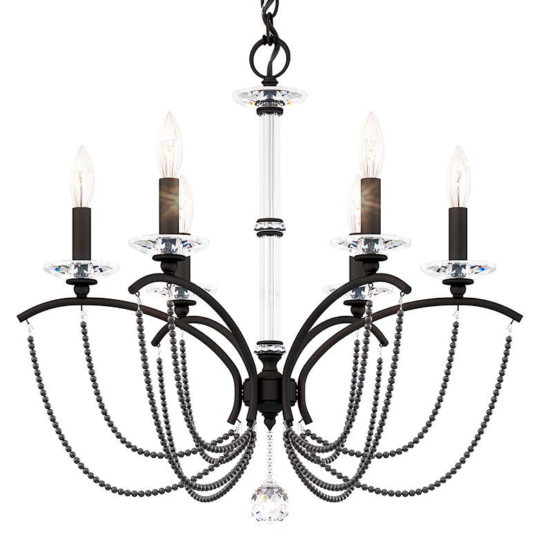 Image 3 Priscilla 23.5"H x 23.5"W 6-Light Crystal Chandelier in Black more views