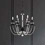 1_Priscilla 23.5"H x 23.5"W 6-Light Crystal Chandelier in Black