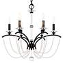3_Priscilla 23.5"H x 23.5"W 6-Light Crystal Chandelier in Black more views