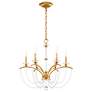 2_Priscilla 23.5"H x 23.5"W 6-Light Crystal Chandelier in Heirloom