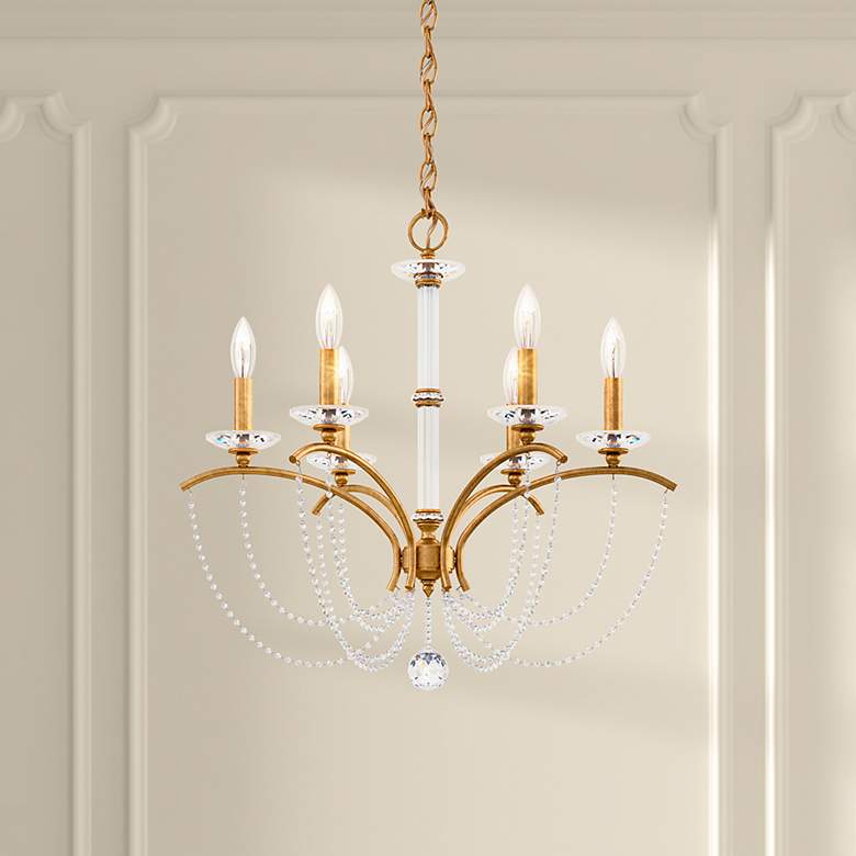 Image 1 Priscilla 23.5"H x 23.5"W 6-Light Crystal Chandelier in Heirloom