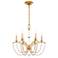 Priscilla 23.5"H x 23.5"W 6-Light Crystal Chandelier in Heirloom