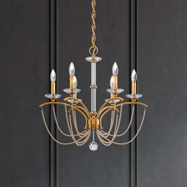 Image 1 Priscilla 23.5"H x 23.5"W 6-Light Crystal Chandelier in Heirloom