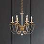 1_Priscilla 23.5"H x 23.5"W 6-Light Crystal Chandelier in Heirloom
