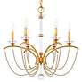 3_Priscilla 23.5"H x 23.5"W 6-Light Crystal Chandelier in Heirloom more views