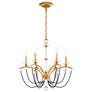 2_Priscilla 23.5"H x 23.5"W 6-Light Crystal Chandelier in Heirloom