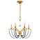 Priscilla 23.5"H x 23.5"W 6-Light Crystal Chandelier in Heirloom