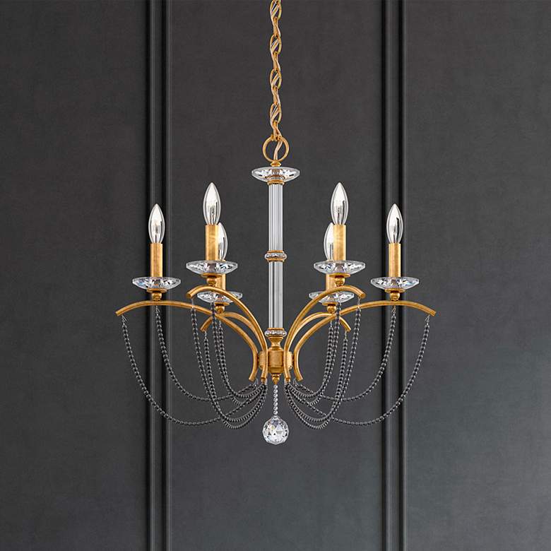 Image 1 Priscilla 23.5"H x 23.5"W 6-Light Crystal Chandelier in Heirloom