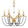 3_Priscilla 23.5"H x 23.5"W 6-Light Crystal Chandelier in Heirloom more views