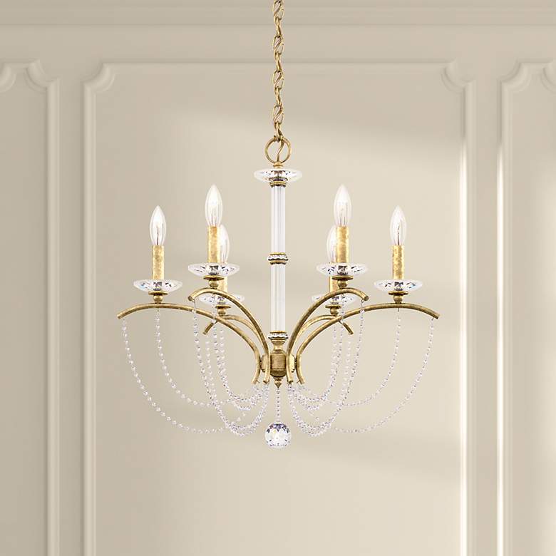 Image 1 Priscilla 23.5"H x 23.5"W 6-Light Crystal Chandelier in Heirloom