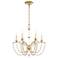 Priscilla 23.5"H x 23.5"W 6-Light Crystal Chandelier in Heirloom