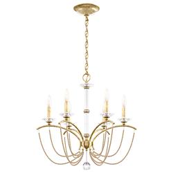 Priscilla 23.5"H x 23.5"W 6-Light Crystal Chandelier in Heirloom