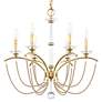 3_Priscilla 23.5"H x 23.5"W 6-Light Crystal Chandelier in Heirloom more views