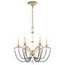 2_Priscilla 23.5"H x 23.5"W 6-Light Crystal Chandelier in Heirloom